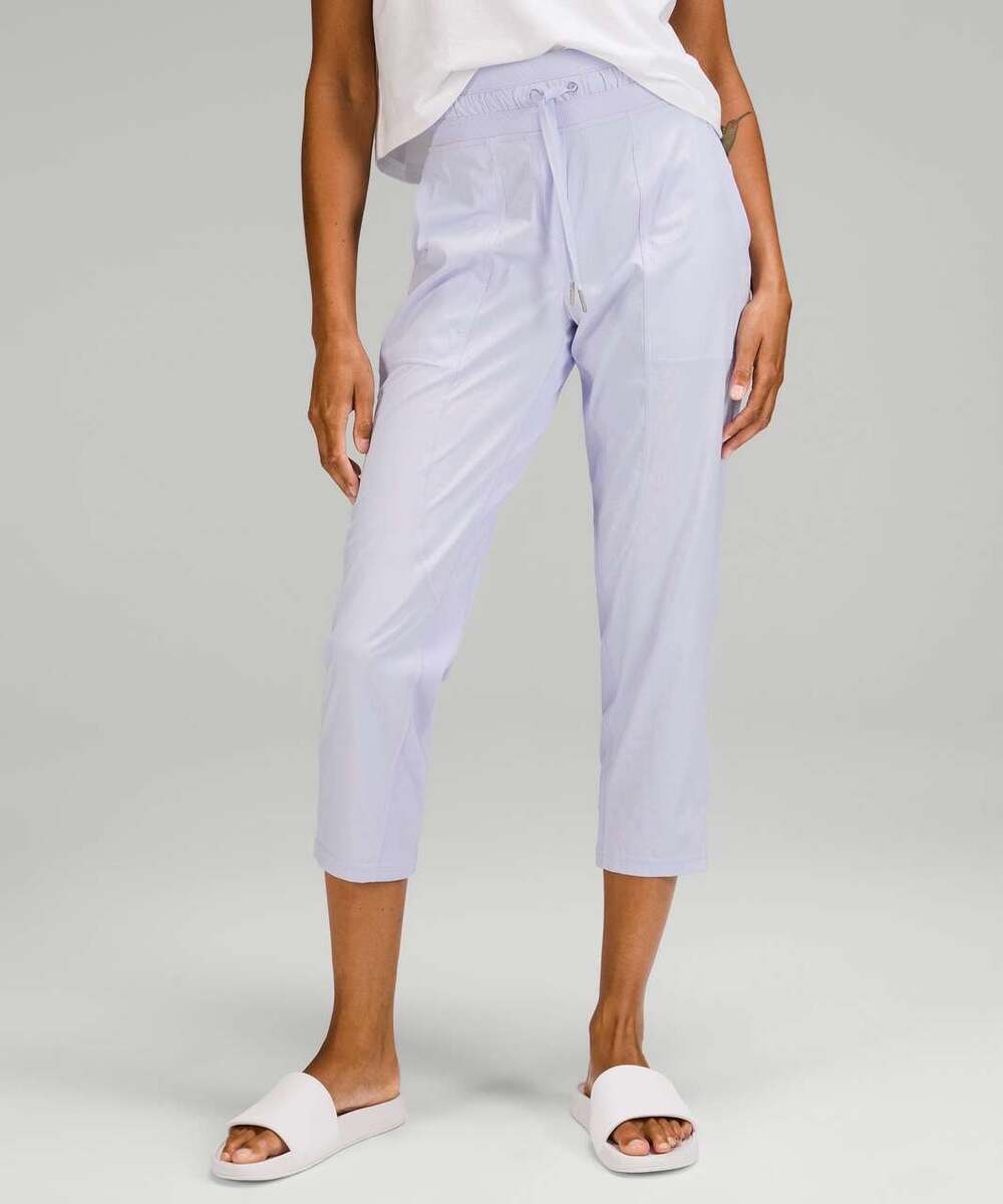 Lululemon Dance Studio Mid-Rise Crop Pants 25" Pastel Blue WOMENS 10